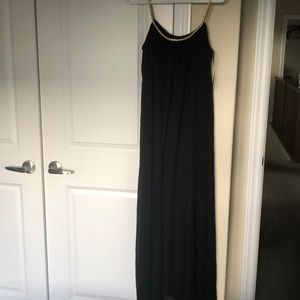 Long summer black maxi dress